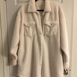 NWOT Marled off white coat
